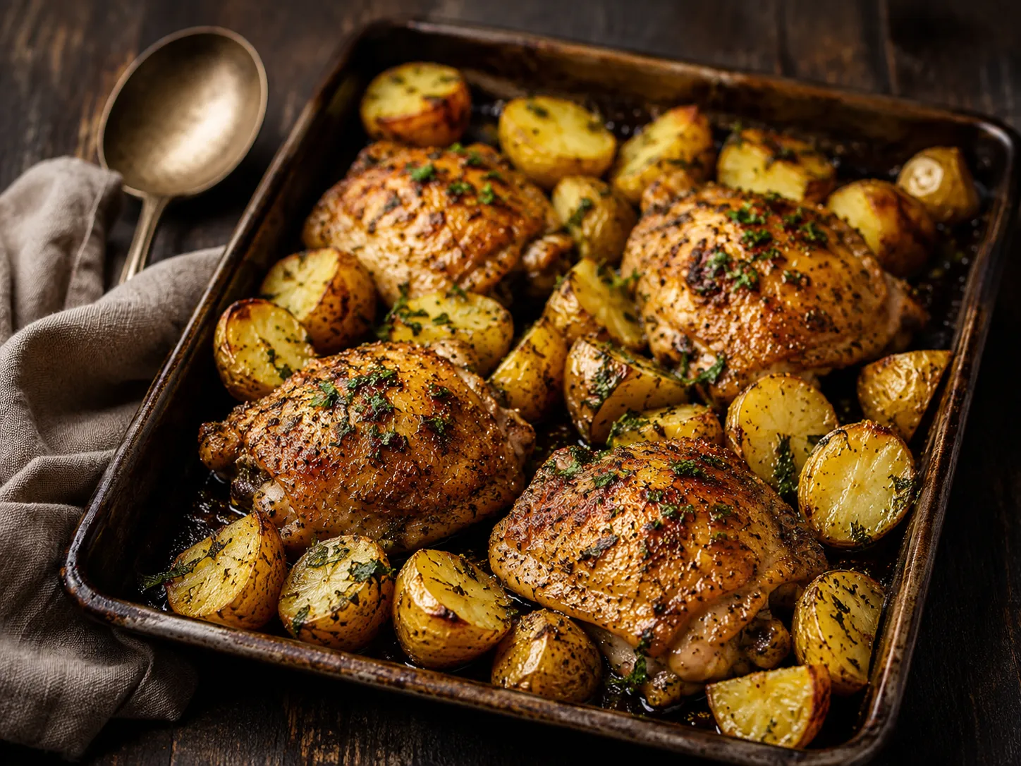 Gluten-Free Dairy-Free Golden Herb Chicken & Roasted Potatoes — American recipe