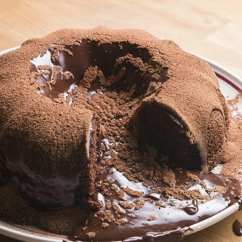 Vegetarian Gluten-Free Giant Molten Chocolate Box Cake