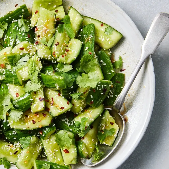 Vegan Vegetarian Sesame Cucumber Salad — Chinese recipe